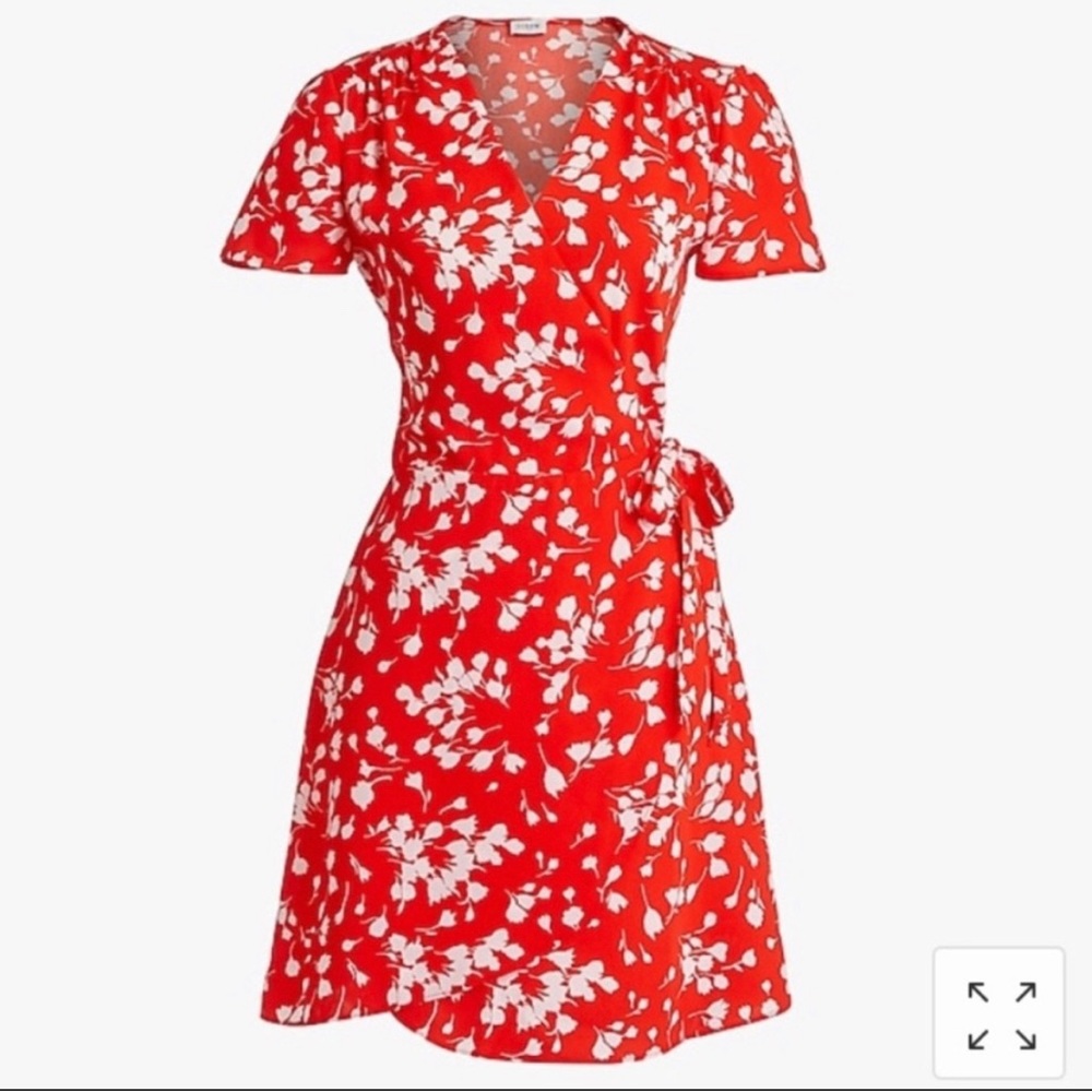 J Crew Wrap Dress in red, size 6